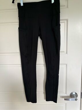 lululemon athletica Black High-Rise Leggings with Side Pockets